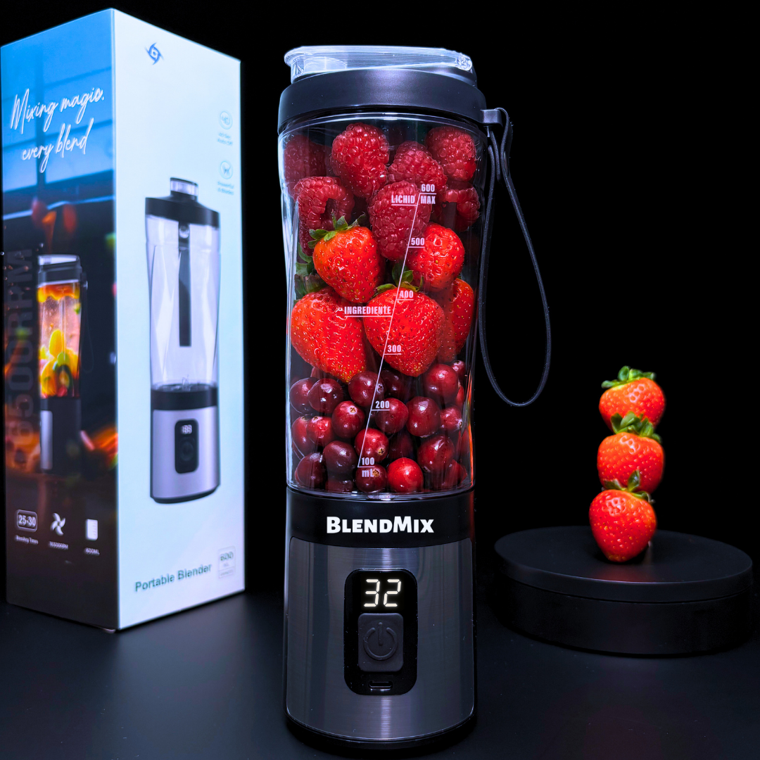 BlendMix 1 | Blender Portabil - Smoothie, Sucuri din Fructe și