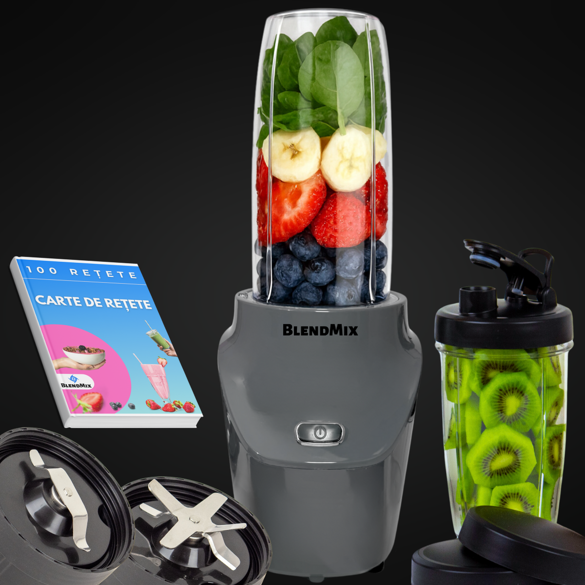 BlendMix 2 | Blender Multifuncțional 1700W MAX | Amestecă, Toacă
