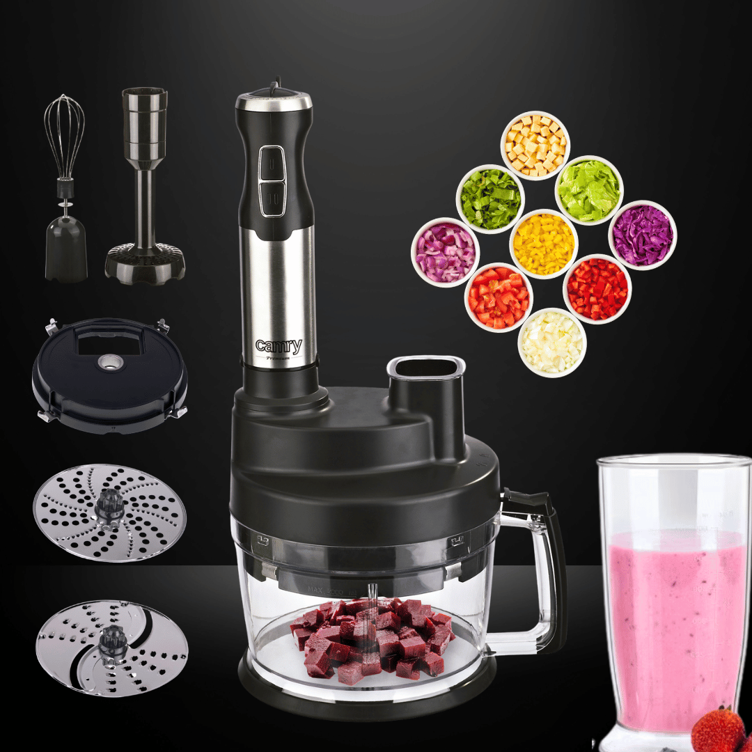 Robot de Bucatarie Multifuncțional | Putere 1600W cu 5 Viteze | Capacitate 2L